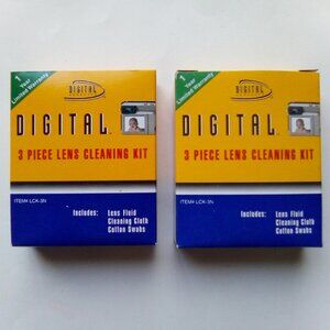 2 Packs of Digital Concepts 3-Piece Camera Lens and Screen Cleaning Kit